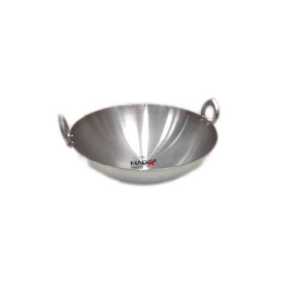 Nadstar Aluminium Karai 15.75" No8 Heavy Base Aluminum Kadai Deep Frying Kadai with Handle for Kitchen - Image 7