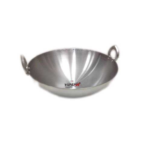 Nadstar Aluminium Karai 15.75" No8 Heavy Base Aluminum Kadai Deep Frying Kadai with Handle for Kitchen - Image 7