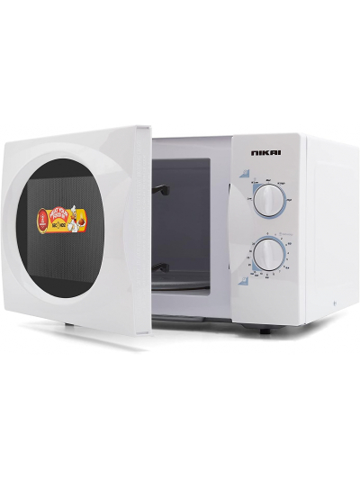 Nikai Microwave 23L 800W Solo Manual 6 Level 30min Timer Timer Defrost Option Glass Tray Countertop Microwave NMO2309MW