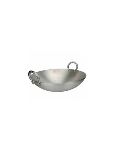 Nadstar Aluminium Karai No4 Heavy Base Aluminum Kadai Deep Frying Kadai with Handle for Kitchen