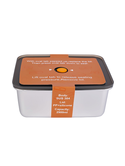 Nadstar Stainless Steel Food Storage 2900ml ECO-Friendly Lunchbox Compartments Stainless Steel Take Away SP0574
