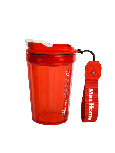 Max Home Sport Bottle 370ML Water Bottle Glass Travel Coffee Mug Plastic Trit