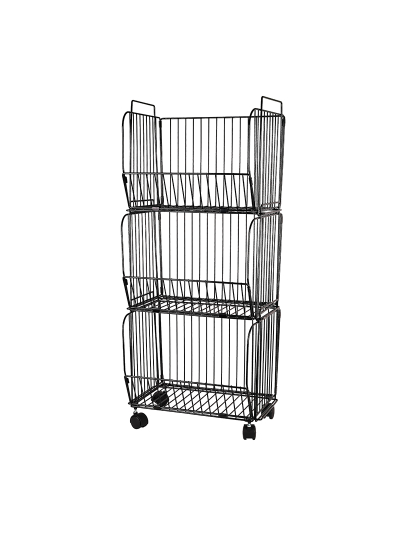 Nadstar Storage Rack Stainless Steel 3 Layers with Wheels Kitchen Standing Storage Rack HP22-029H
