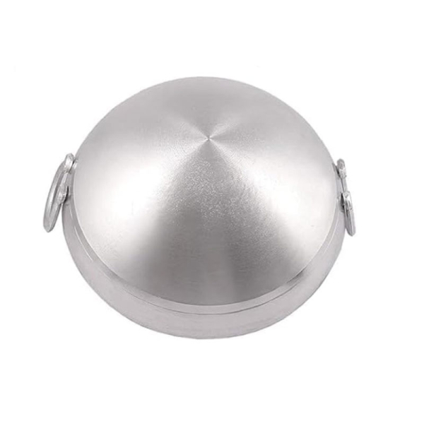 Nadstar Aluminium Karai 15.75" No8 Heavy Base Aluminum Kadai Deep Frying Kadai with Handle for Kitchen - Image 5