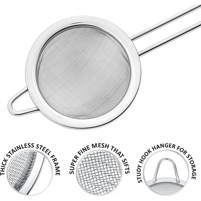 Nadstar Strainer Stainless Steel 14 CM Multipurpose Kitchen Tea Strainer 2023004 - Image 3