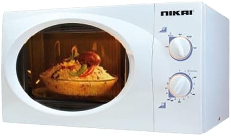 Nikai Microwave 23L 800W Solo Manual 6 Level 30min Timer Timer Defrost Option Glass Tray Countertop Microwave NMO2309MW - Image 2