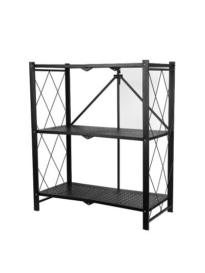 Nadstar Storage Rack Stainless Steel 3 Layers With Wheels Foldable HP95-776H