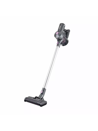 Nikai Rechargeable Vacuum Cleaner 200W Power 3 Speed Levels Aluminum Tube Metal Filtration Air Inlet Mesh 25W DC Motor 48.8Wh Battery Power NVCR1X Black