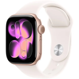 Apple Watch Series 11 42mm Rose Gold Aluminium Case GPS Sport Band - Light Blush