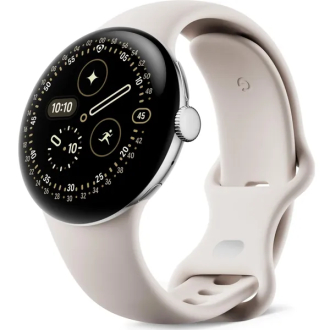 Google Pixel Watch 4 Wi-Fi 41mm - Polished Silver with Porcelain Active Band