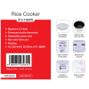Nikai Rice Cooker 3.2l Keep Warm Function Teflon Coated Inner Pot NR320A Aluminum Steamer Double Thermostat Detachable Power Cord