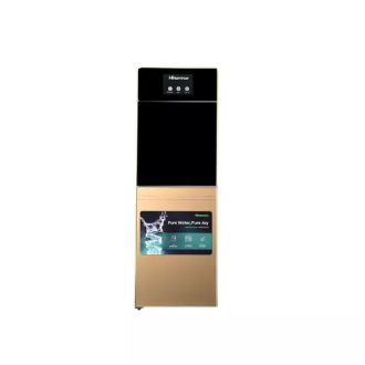 Hisense Water Dispenser 3.4L with Refrigerator, Hot & Cold Push Button, Black & Khaki Combo H85WDTP2S1DR