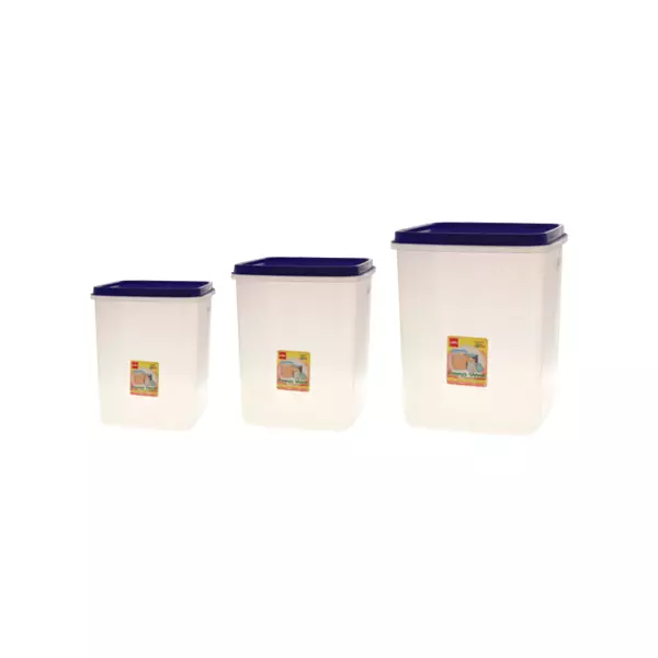 Cello Plastic Container Keep Well 5L 10L &Amp; 15L 3Pc Set 1 Cello Plastic Container Keep Well 5L 10L &Amp; 15L 3Pc Set