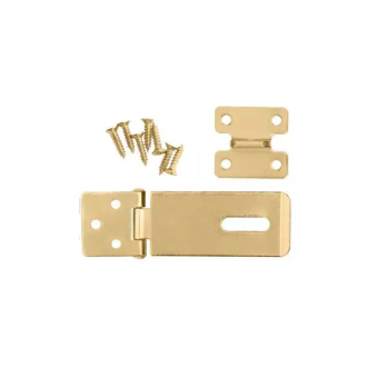 Total Galvanized Steel Hasp and Staple 5.5" 38x1.9mm, Includes 7pcs Fasteners THSS1055