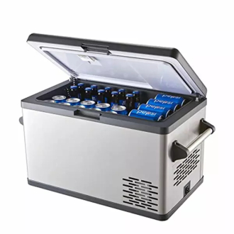 Decakila Car Refrigerator 60l Electronic Control and Led Display 55w Kufg008b 20°c - 22°c cooling capacity 1.8m adapter cable length 3.5m dc cord length undervoltage protection